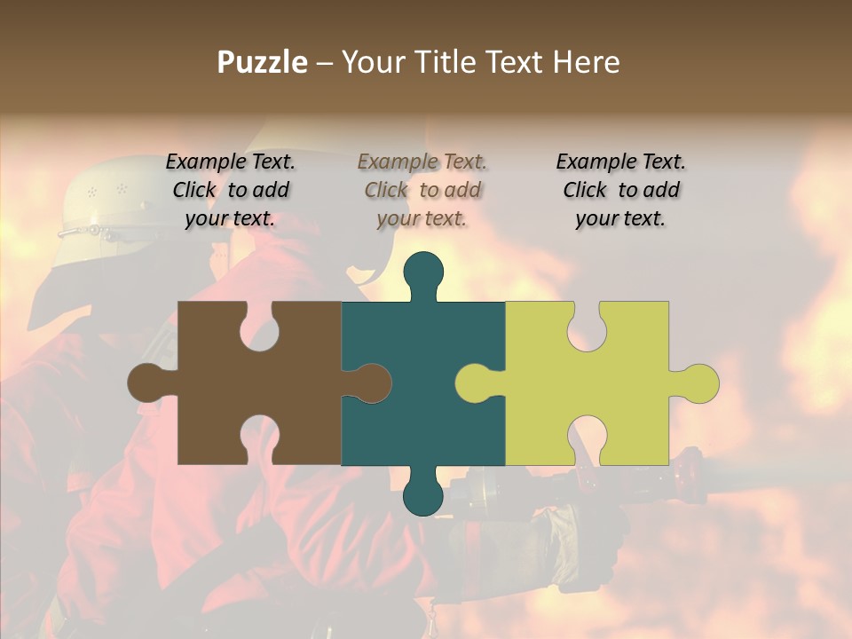 Firefighter Helmet Delete PowerPoint Template