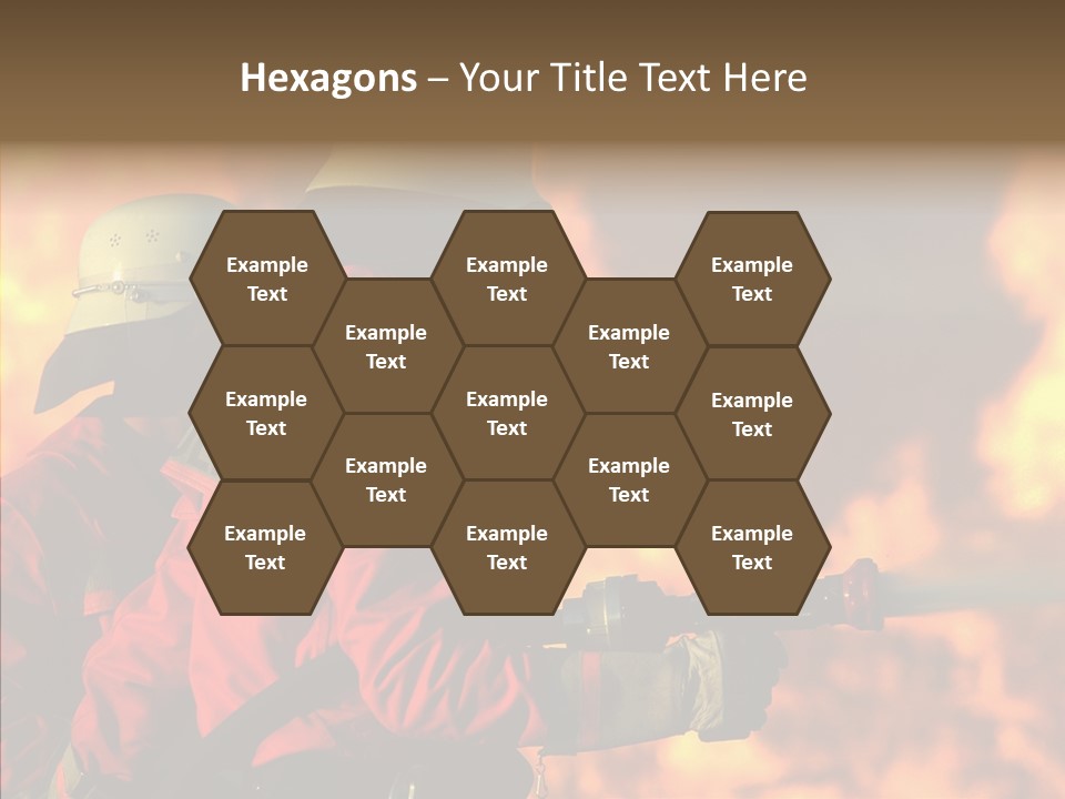 Firefighter Helmet Delete PowerPoint Template