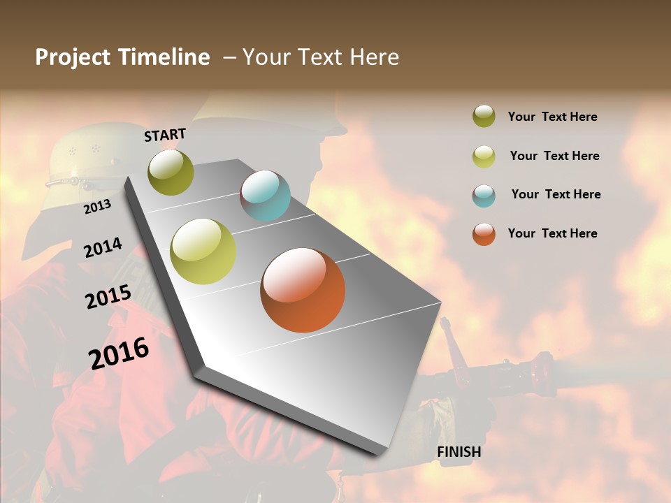 Firefighter Helmet Delete PowerPoint Template