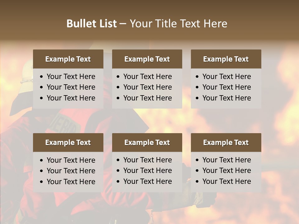 Firefighter Helmet Delete PowerPoint Template