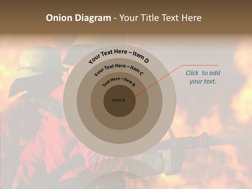 Firefighter Helmet Delete PowerPoint Template