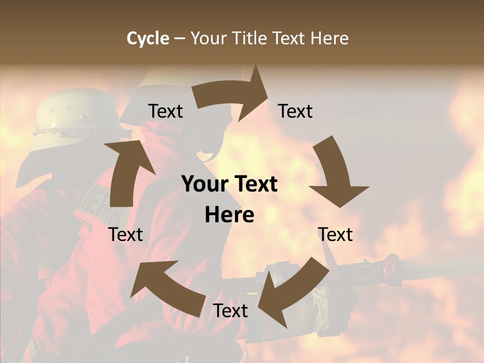 Firefighter Helmet Delete PowerPoint Template