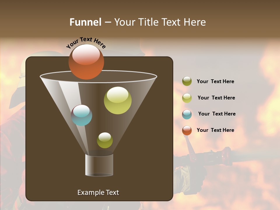 Firefighter Helmet Delete PowerPoint Template