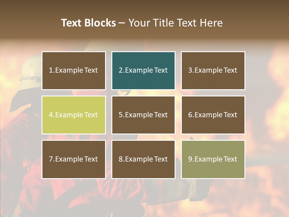 Firefighter Helmet Delete PowerPoint Template