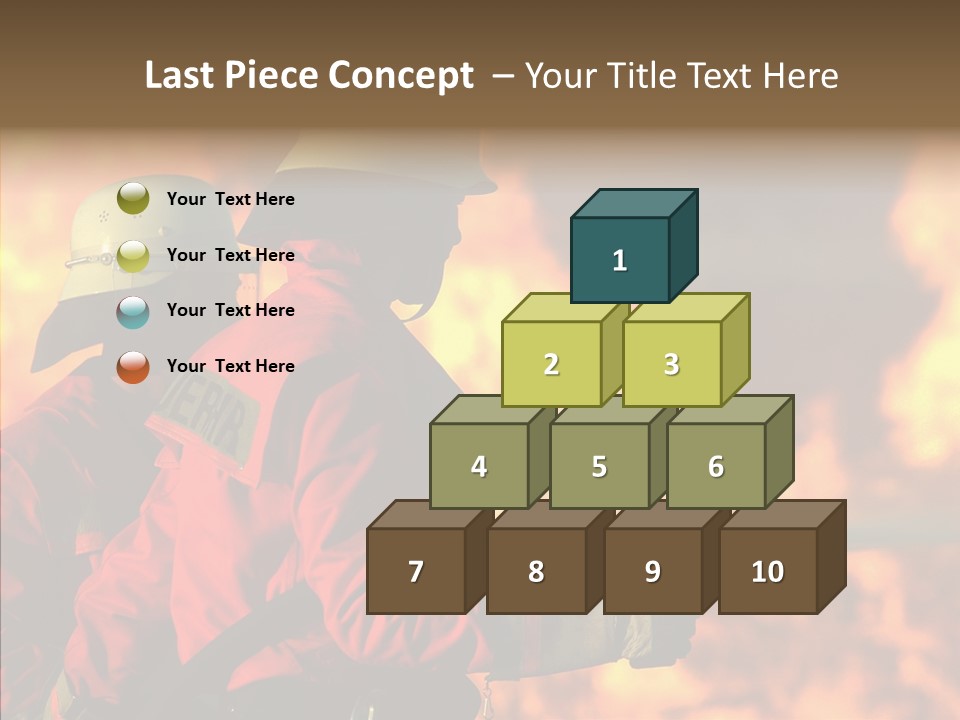 Firefighter Helmet Delete PowerPoint Template