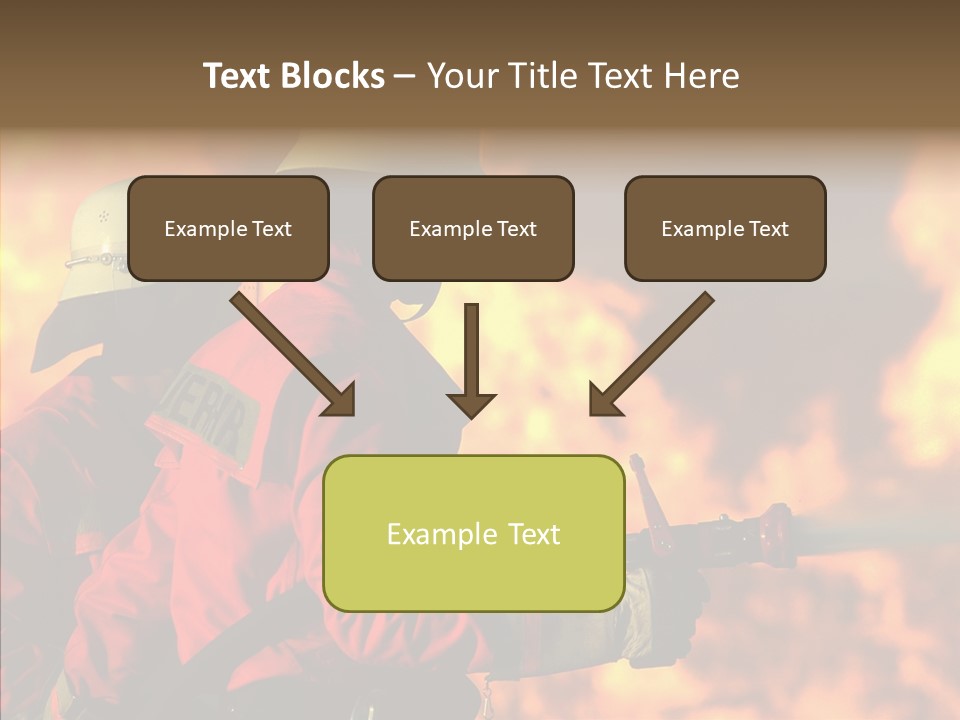 Firefighter Helmet Delete PowerPoint Template