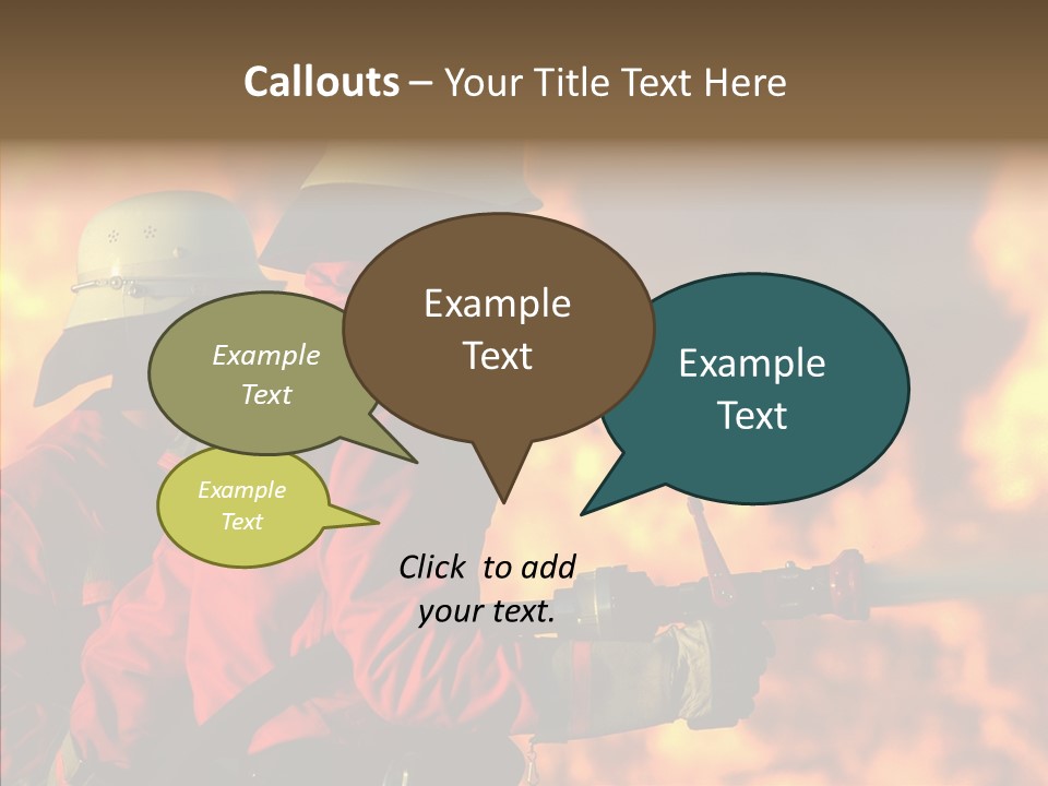 Firefighter Helmet Delete PowerPoint Template