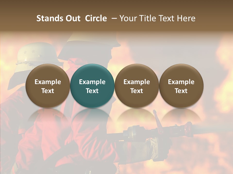 Firefighter Helmet Delete PowerPoint Template