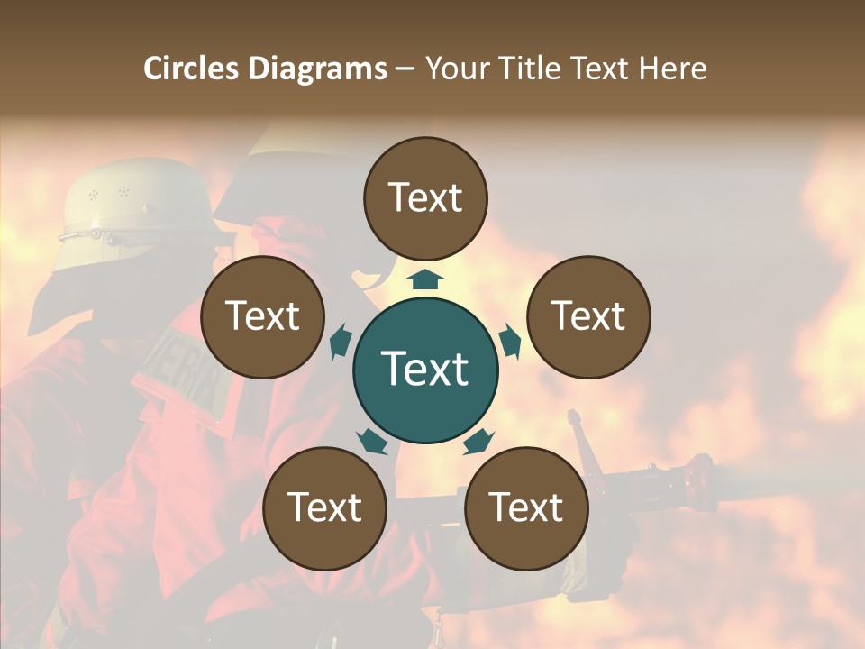 Firefighter Helmet Delete PowerPoint Template