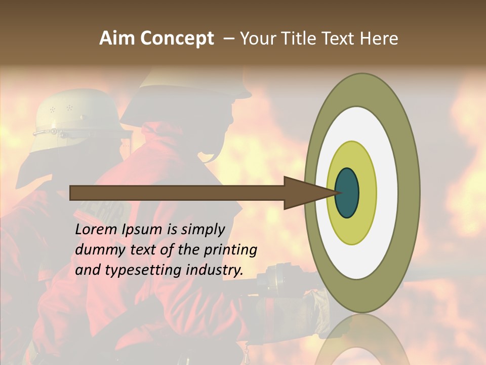 Firefighter Helmet Delete PowerPoint Template