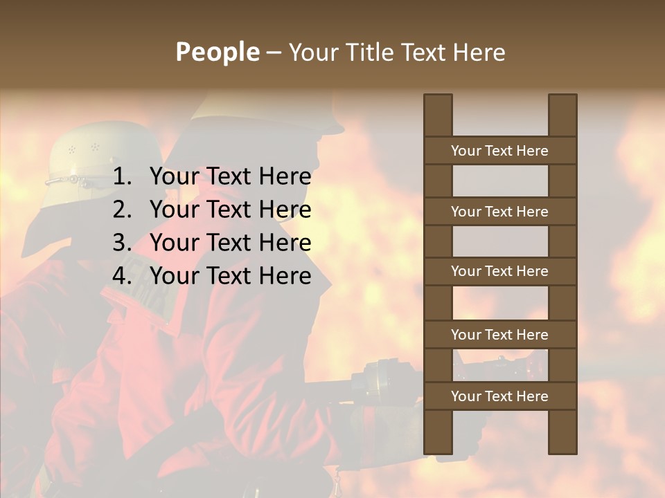 Firefighter Helmet Delete PowerPoint Template