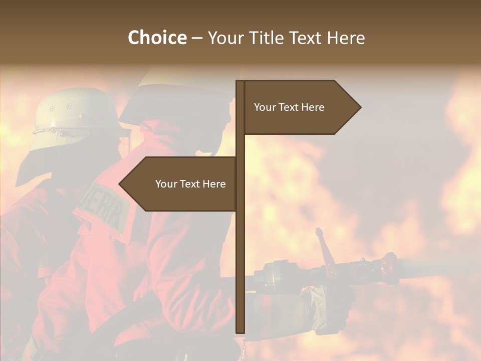 Firefighter Helmet Delete PowerPoint Template