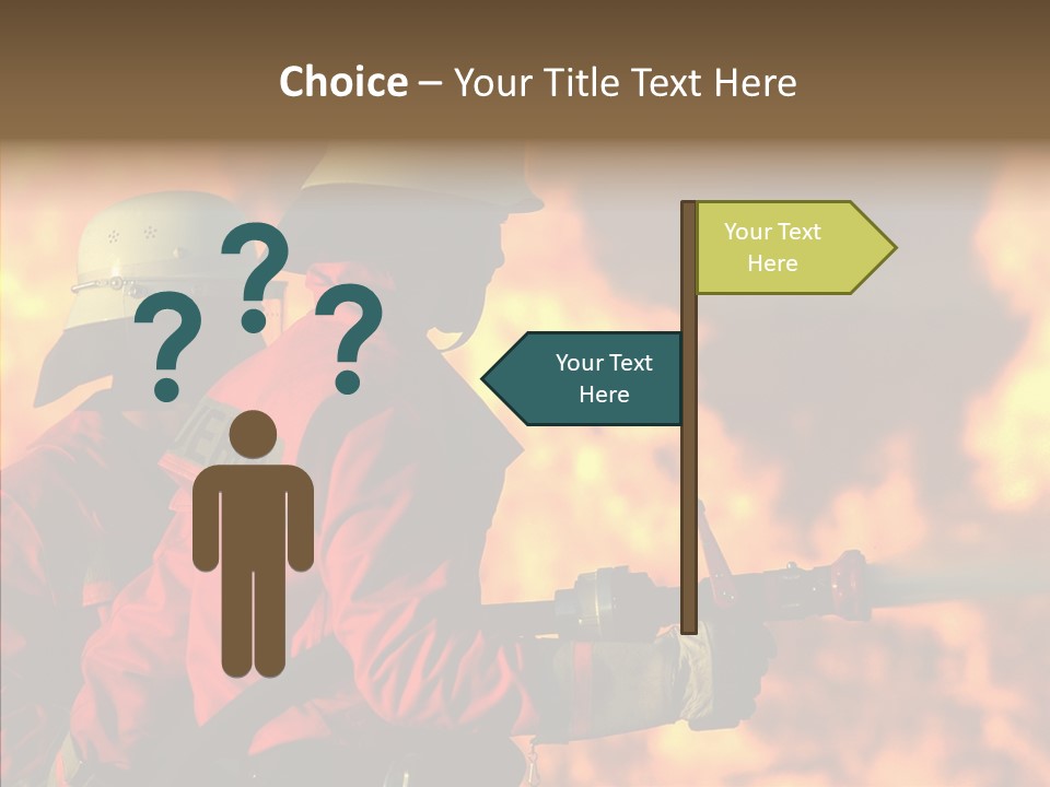 Firefighter Helmet Delete PowerPoint Template