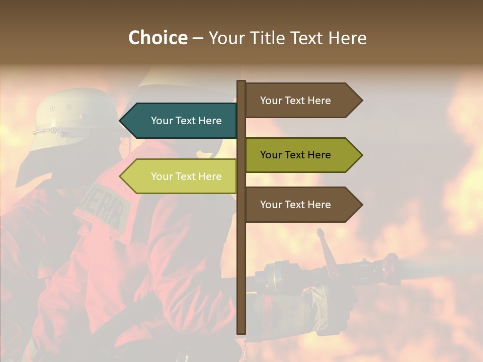 Firefighter Helmet Delete PowerPoint Template