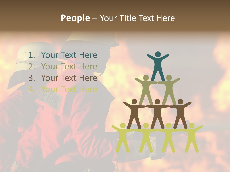 Firefighter Helmet Delete PowerPoint Template