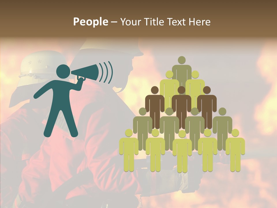 Firefighter Helmet Delete PowerPoint Template