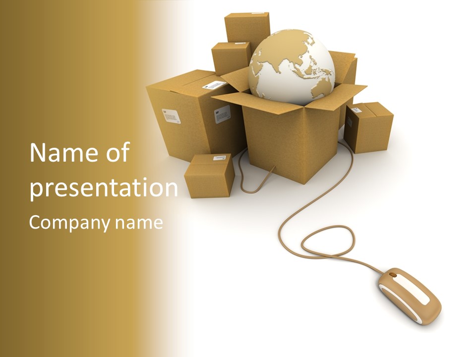 Team Globe Packing PowerPoint Template