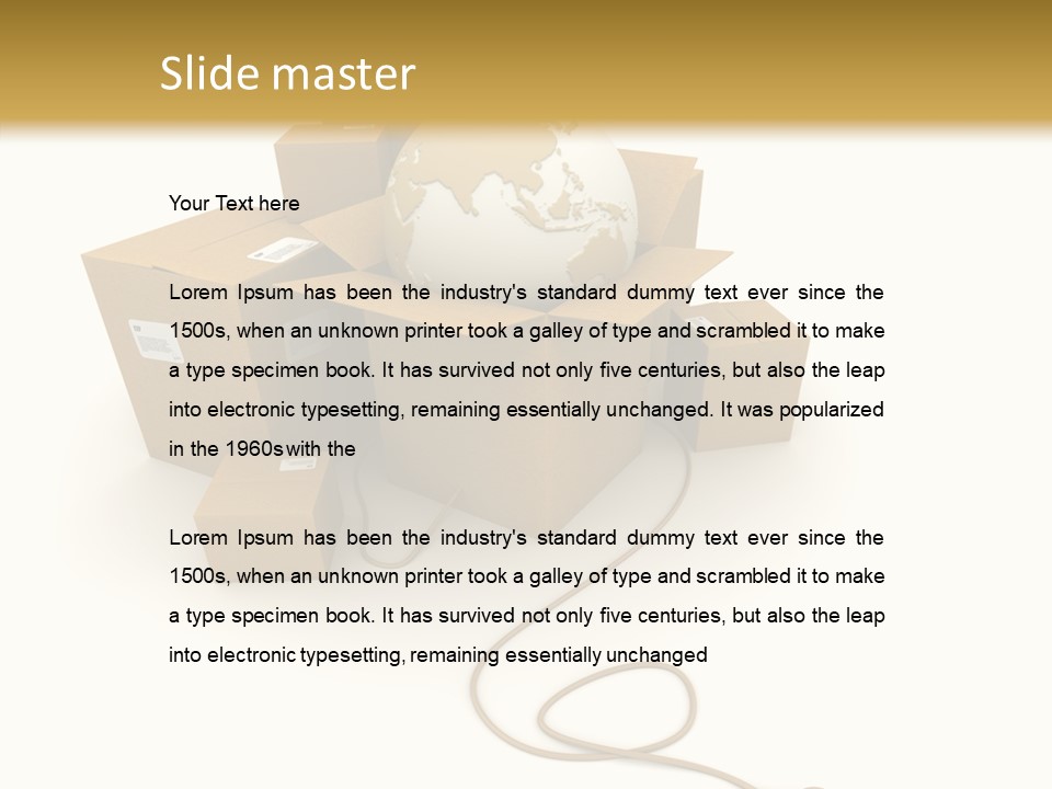 Team Globe Packing PowerPoint Template