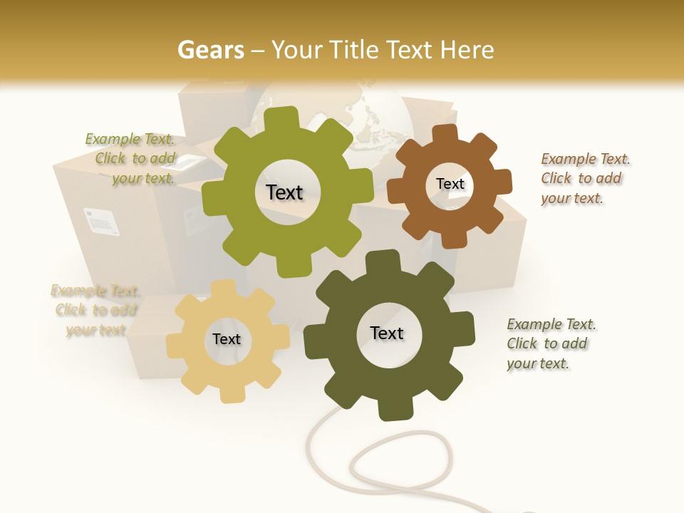 Team Globe Packing PowerPoint Template