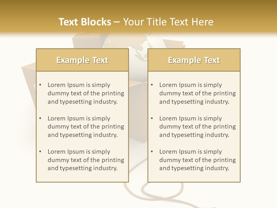 Team Globe Packing PowerPoint Template