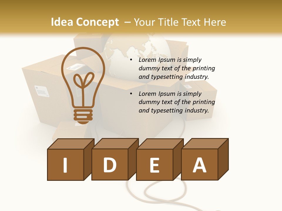Team Globe Packing PowerPoint Template
