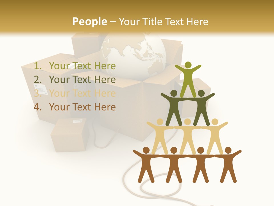 Team Globe Packing PowerPoint Template
