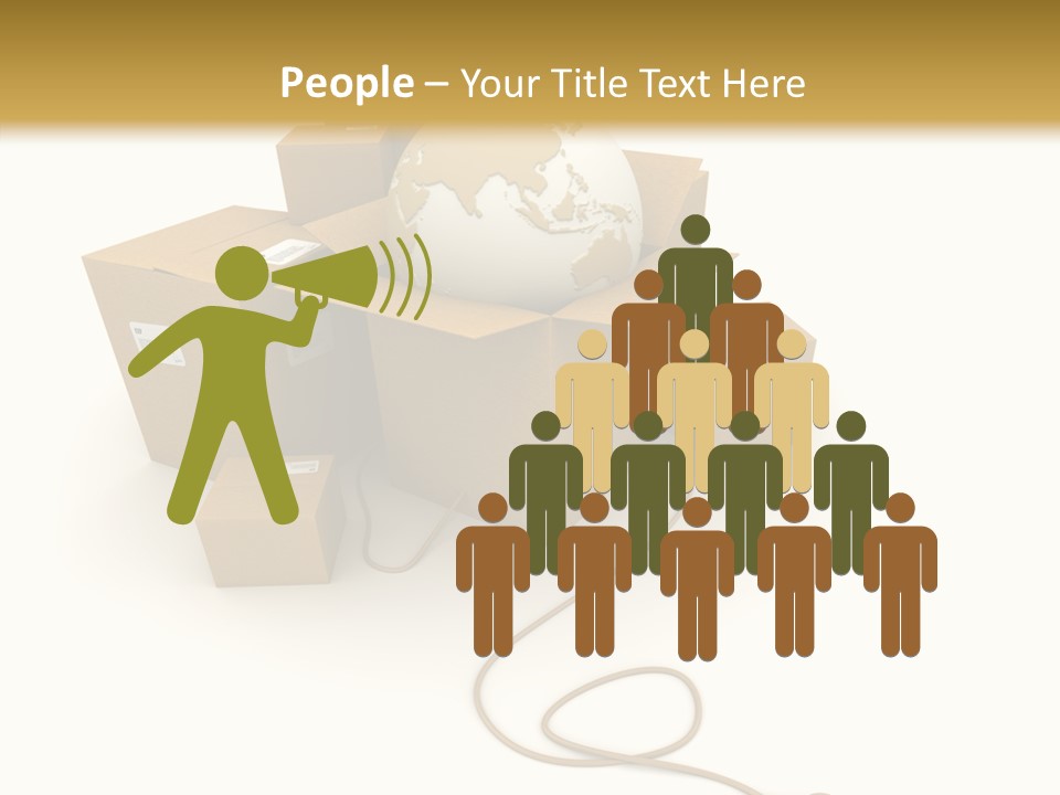 Team Globe Packing PowerPoint Template