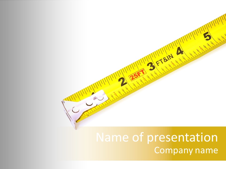 Isolated Tool Measuring PowerPoint Template