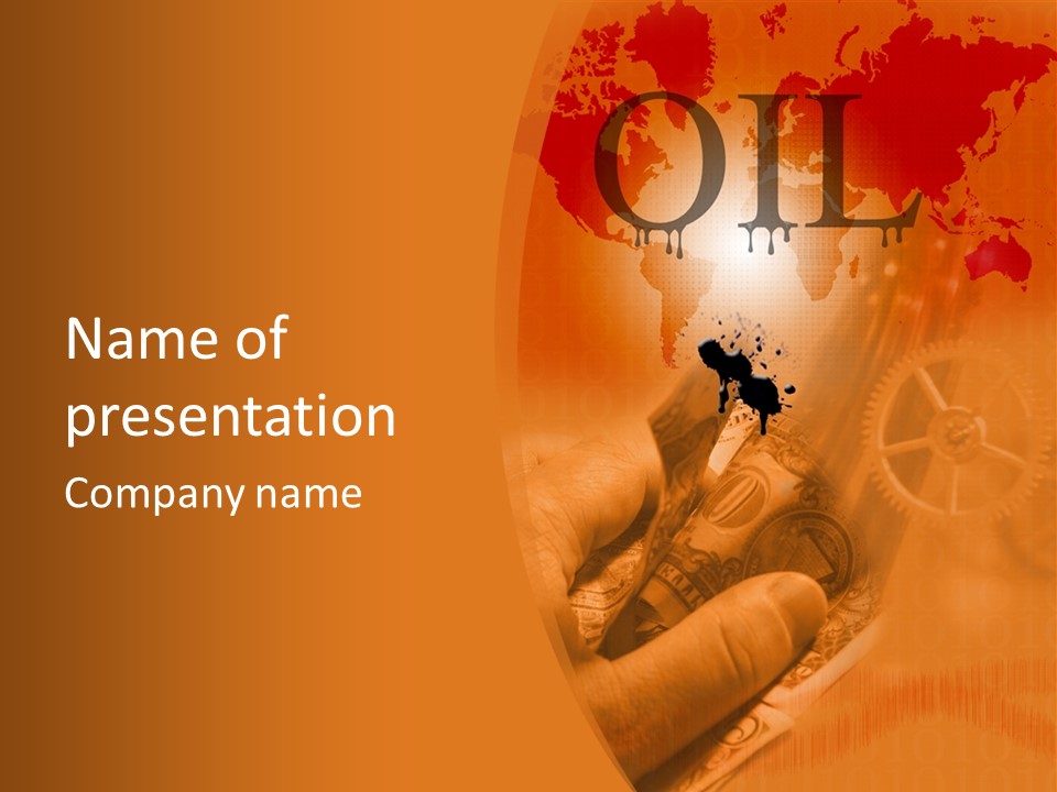 Petroleum Iraq Economy PowerPoint Template