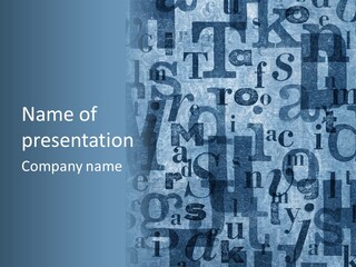 Alphabet Old Letter PowerPoint Template