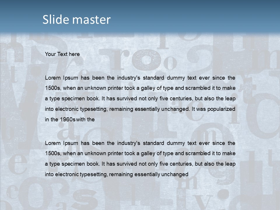 Alphabet Old Letter PowerPoint Template