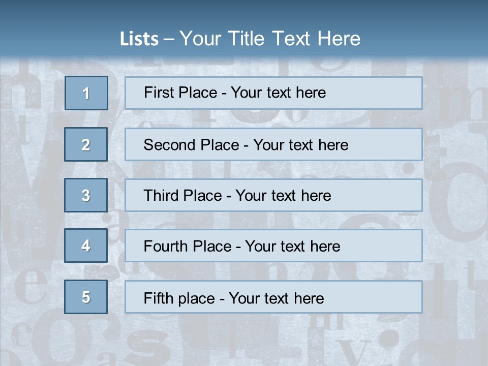 Alphabet Old Letter PowerPoint Template