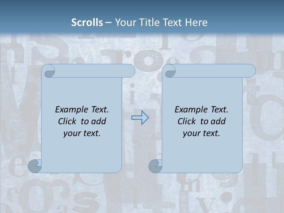 Alphabet Old Letter PowerPoint Template
