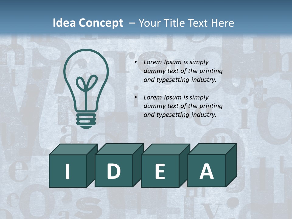 Alphabet Old Letter PowerPoint Template