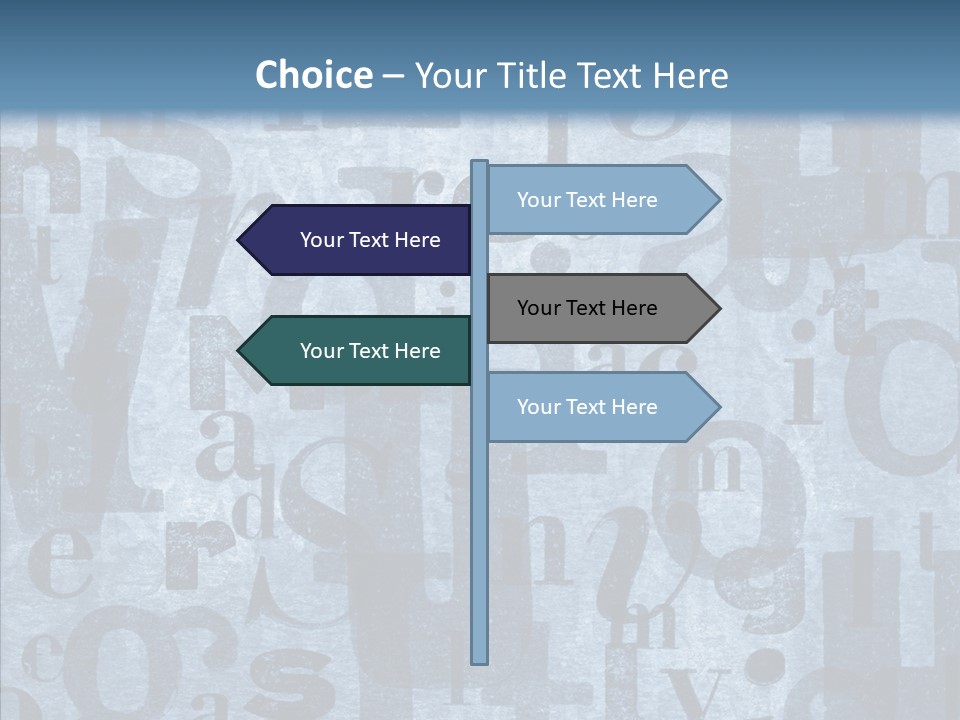 Alphabet Old Letter PowerPoint Template