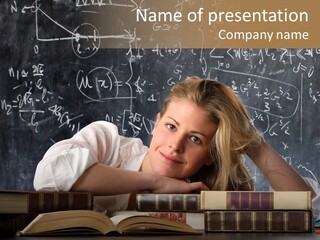 School Beauty Female PowerPoint Template