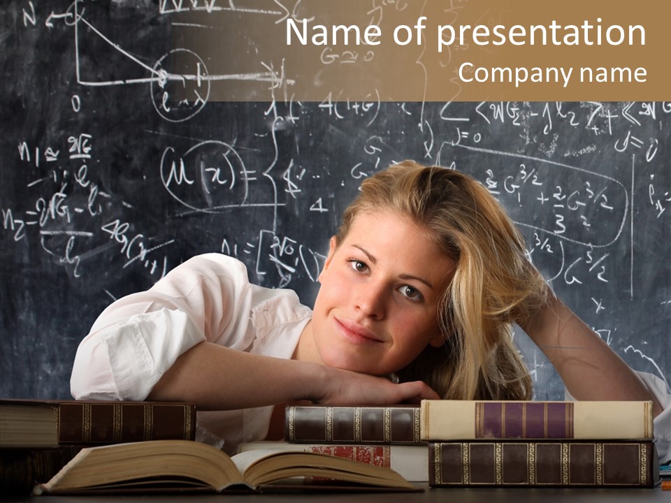 School Beauty Female PowerPoint Template