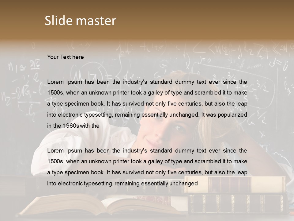 School Beauty Female PowerPoint Template