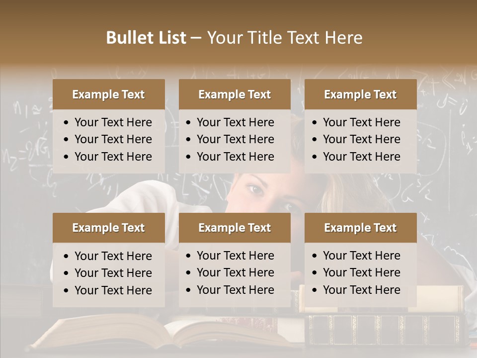 School Beauty Female PowerPoint Template