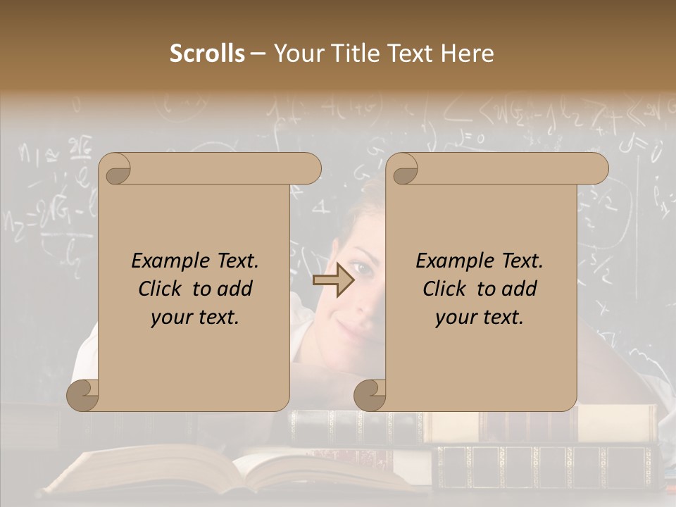 School Beauty Female PowerPoint Template