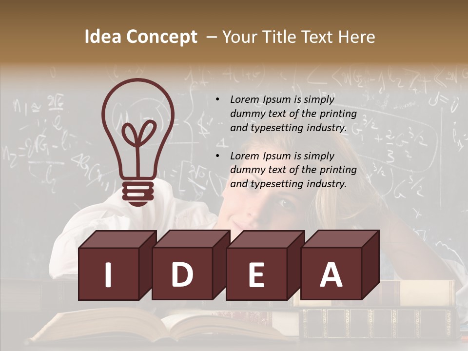 School Beauty Female PowerPoint Template