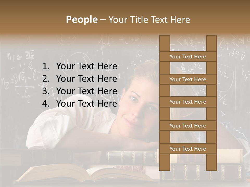 School Beauty Female PowerPoint Template