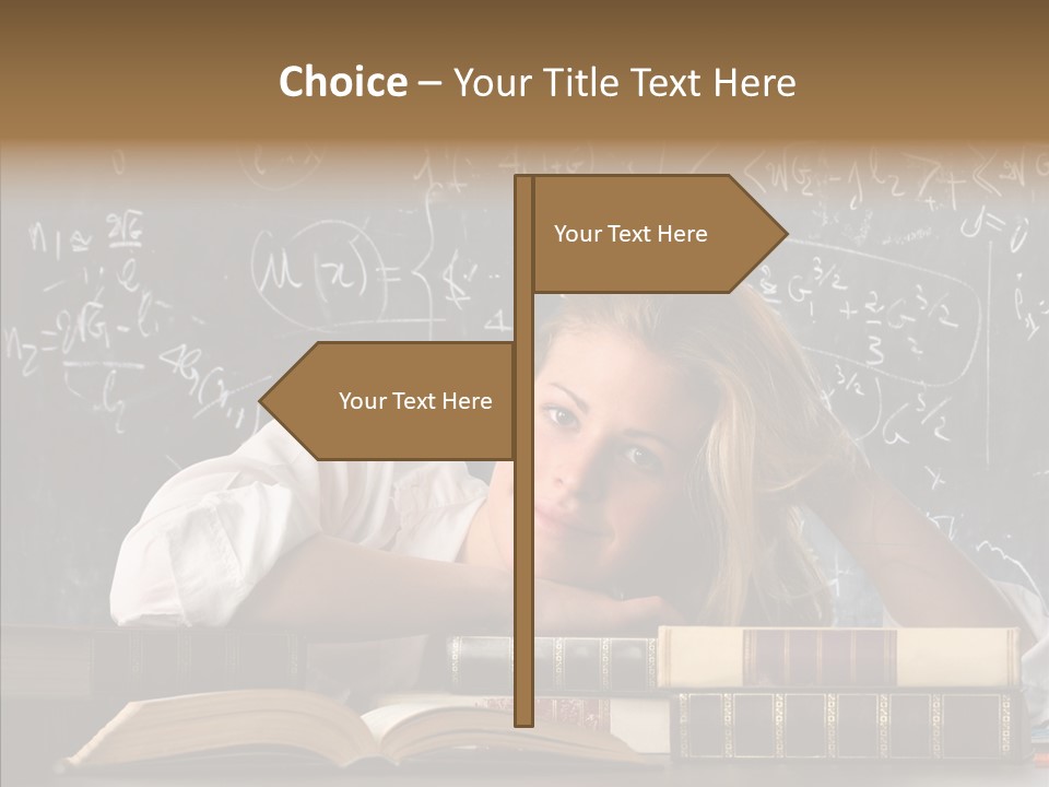 School Beauty Female PowerPoint Template