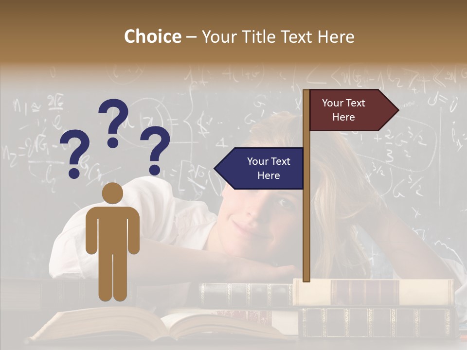 School Beauty Female PowerPoint Template