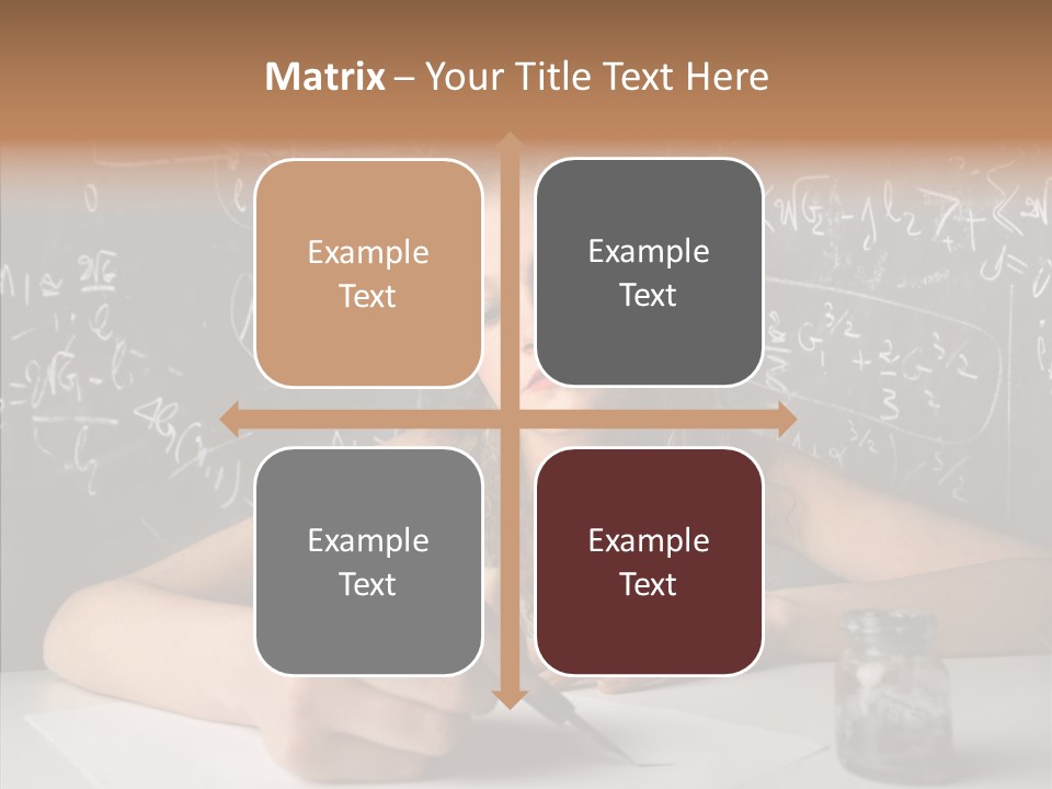 University Desk Blonde PowerPoint Template