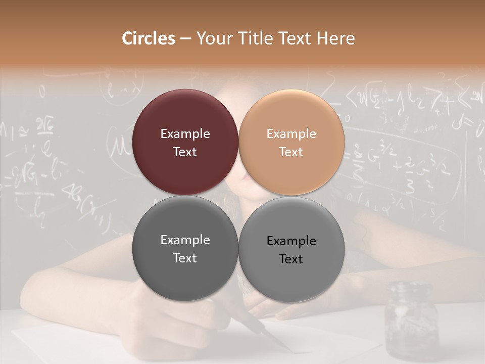 University Desk Blonde PowerPoint Template