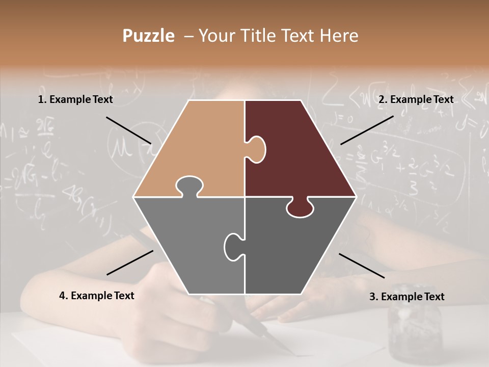 University Desk Blonde PowerPoint Template