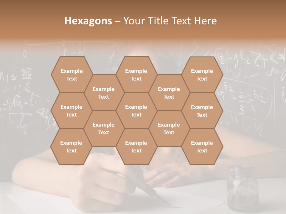 University Desk Blonde PowerPoint Template