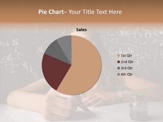 University Desk Blonde PowerPoint Template