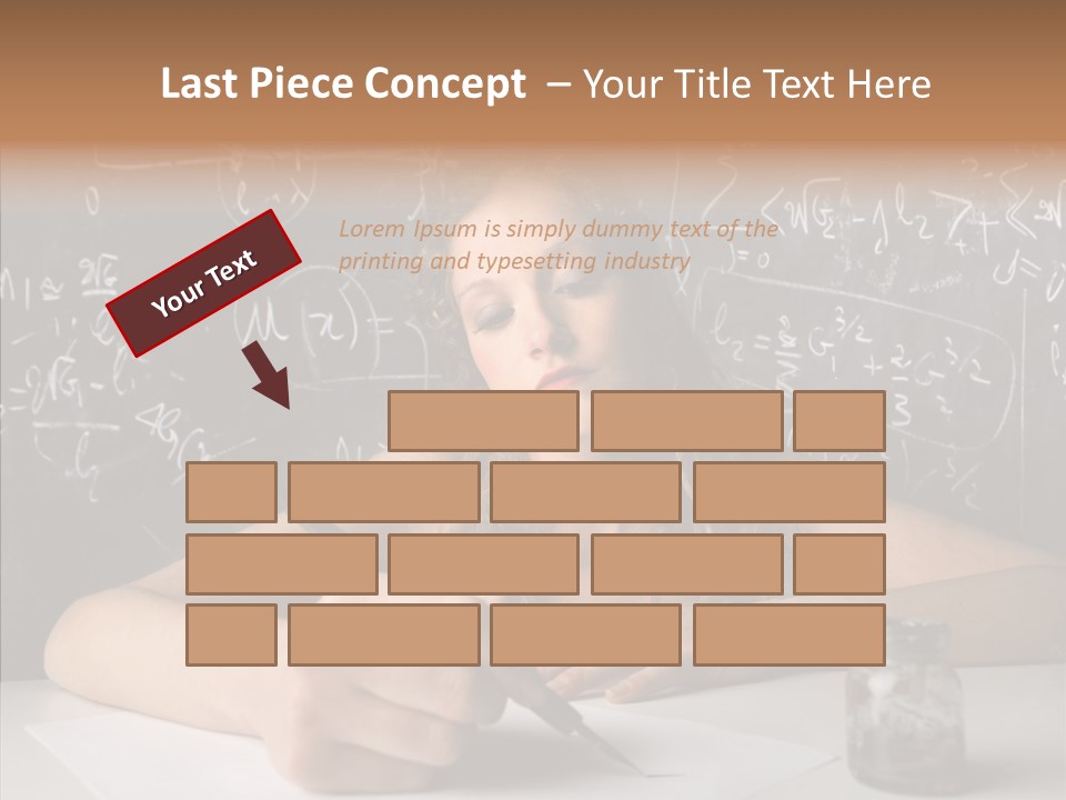 University Desk Blonde PowerPoint Template